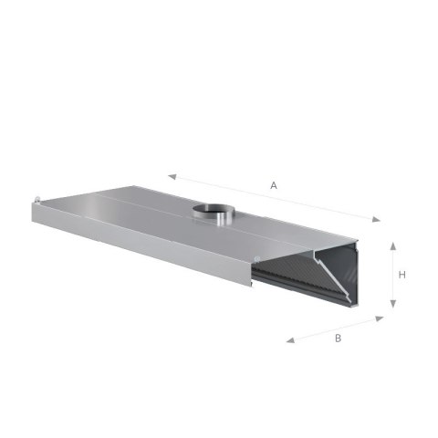 Okap przyścienny trójkątny 120x80x45 cm Asber WEHO-1208/1
