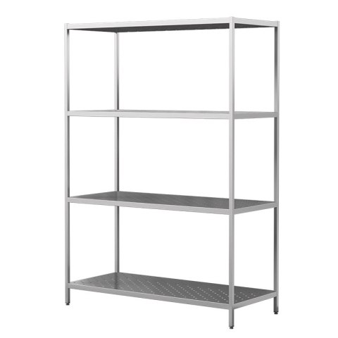 Regał magazynowy spawany z półkami perforowanymi 70x70x180 cm Asber SSP-77/18