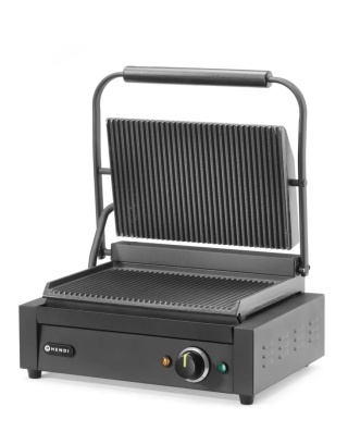 Grill kontaktowy elektryczny 2200 W 43x37,5 cm czarny Hendi 263617