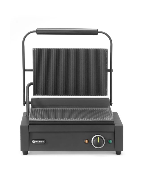 Grill kontaktowy elektryczny 2200 W 43x37,5 cm czarny Hendi 263617