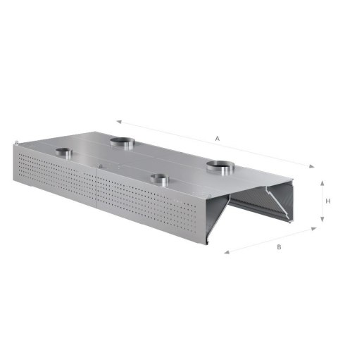 Okap przyścienny kompensacyjny 310x100x45 cm Asber WEHC-3110/2