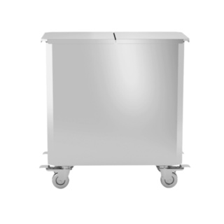 Kosz na odpady mobilny na 4 kółkach z dwudzielną pokrywą 690x395x750 mm, poj. ~140 l