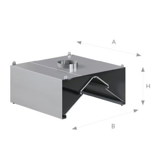 Okap kondensacyjny ze stali nierdzewnej 130x80x45 cm Asber KEH-1308/1