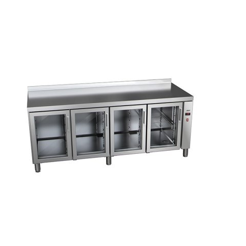 Stół chłodniczy ze szklanymi drzwiami bez agregatu 2242x600x850 mm 564 l Asber ETP-6-222-40 R HC SB40 GD