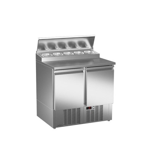 Stół sałatkowy do pizzy 2-drzwiowy 700 mm Asber ETPZ-090