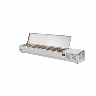 Nadstawka chłodnicza z pokrywą stalową 8xGN 1/4 1792x336x290 mm Asber GVL-180
