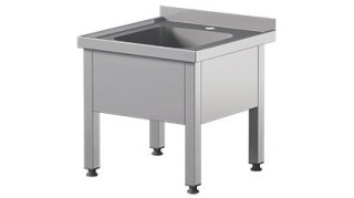 Basen jednokomorowy niski 50x50x50 cm Asber STWS/55