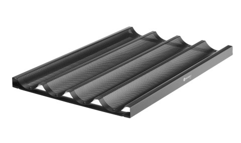 Blacha do bagietek, HENDI, czarny, 600x400x(H)32mm