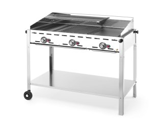 Grill gazowy Green Fire 3-palnikowy do profesjonalnej kuchni Hendi 149591