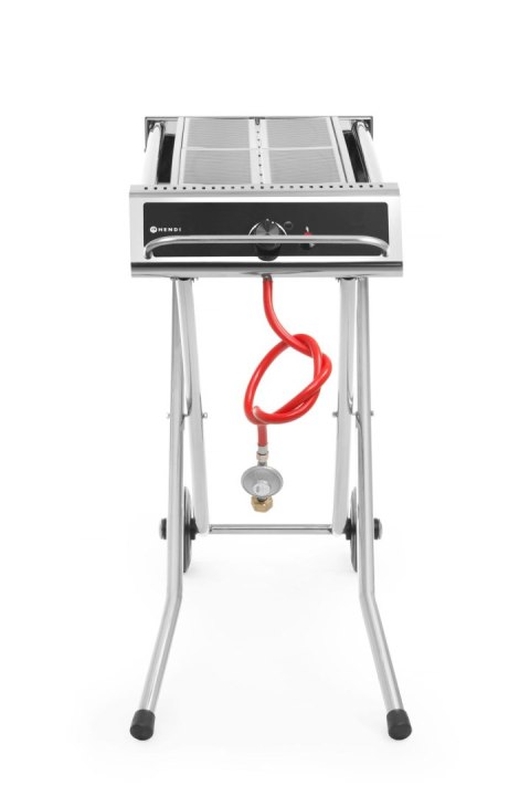 Grill gazowy jezdny Xenon Pro 7,5 kW na kółkach do gastronomii Hendi 148105