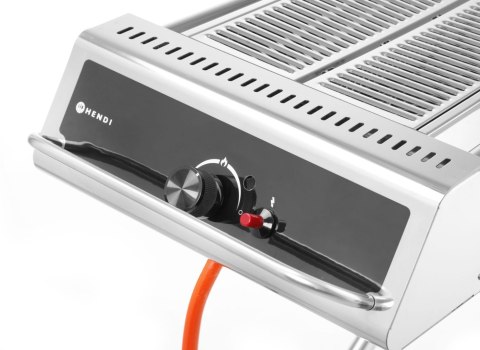 Grill gazowy jezdny Xenon Pro 7,5 kW na kółkach do gastronomii Hendi 148105
