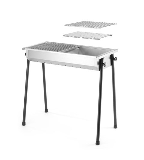 Grill na węgiel drzewny węglowy Patio z dwoma rusztami Hendi 150603