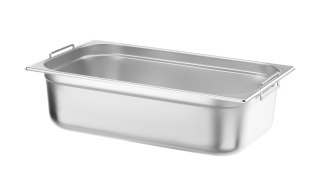 Pojemnik GN 1/1 z chowanymi uchwytami, HENDI, Profi Line PLUS, GN 1/1, 21L, srebrny, 530x325x(H)150mm