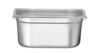Pojemnik GN 1/2 z chowanymi uchwytami, HENDI, Profi Line PLUS, GN 1/2, 9,5L, srebrny, 325x265x(H)150mm