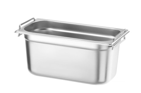 Pojemnik GN 1/3 z chowanymi uchwytami, HENDI, Profi Line PLUS, GN 1/3, 5,7L, srebrny, 325x176x(H)150mm