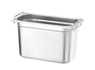 Pojemnik GN 1/3 z chowanymi uchwytami, HENDI, Profi Line PLUS, GN 1/3, 7,8L, srebrny, 325x176x(H)200mm