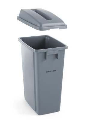 Kosz na odpady prostokątny 60 l jasnoszary AmerBox