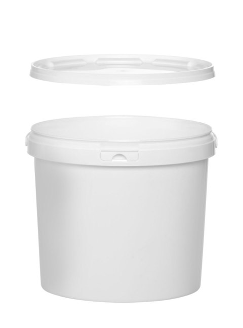 Wiadro plastikowe z podziałką pojemność 5,8 l białe Hendi 196038