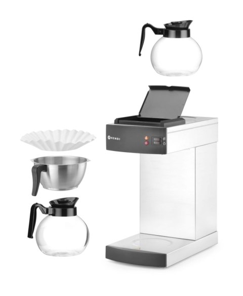 Zaparzacz przelewowy do kawy Kitchen Line ze szklanym dzbankiem Hendi 208304