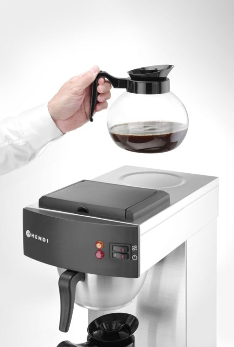 Zaparzacz przelewowy do kawy Kitchen Line ze szklanym dzbankiem Hendi 208304