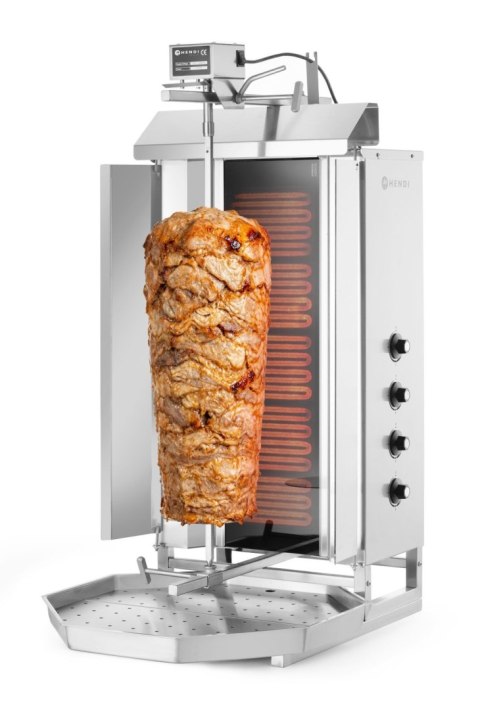 Elektryczny opiekacz do kebaba i gyrosa grill 4-palnikowy Hendi 226018