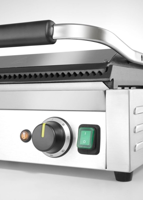 Grill kontaktowy elektryczny Panini XL 2700 W ryflowany 545 mm Hendi 263624