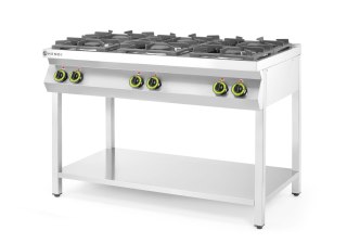 Kuchnia gazowa 6-palnikowa na otwartej podstawie 28,5 kW 1200 mm Hendi 226094