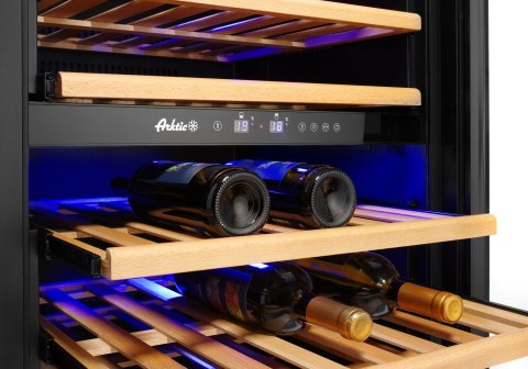 Lodówka na wino dwustrefowa pojemność 72 butelki Arktic Hendi 237557