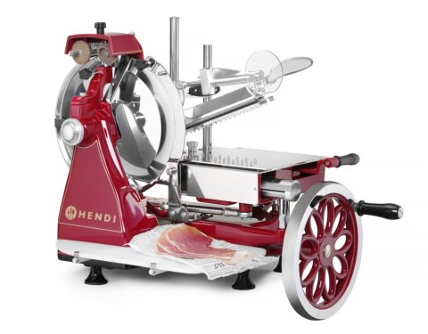 Manualna krajalnica Retro 300 czerwona do gastronomii Hendi 210956