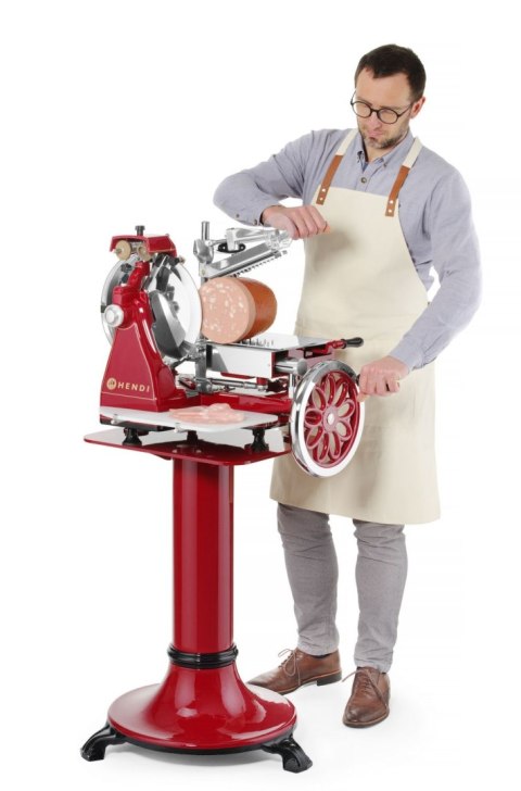 Manualna krajalnica Retro 300 czerwona do gastronomii Hendi 210956