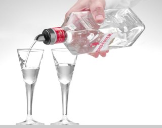 Chromowany nalewak barmański do butelek i alkoholu Hendi 599372