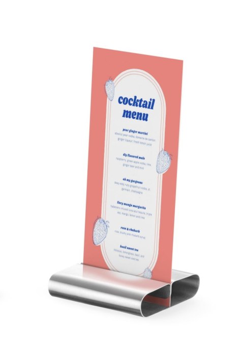 Metalowa podstawka pod kartę menu i numery stolika 80x77 mm 6 sztuk Hendi 665251