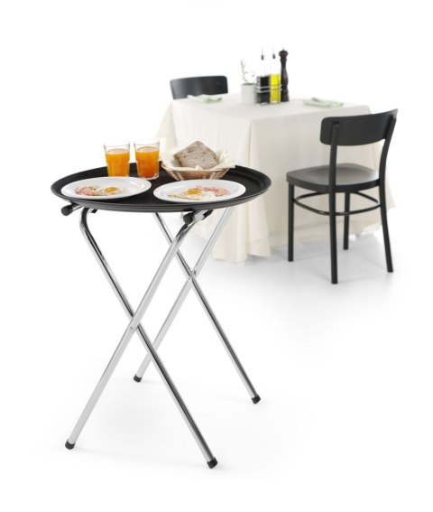 Owalna taca do serwowania dań XL stalowa 735x600 mm Hendi 508831