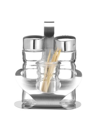 Przyprawnik gastronomiczny 3-częściowy sól pieprz wykałaczki Hendi 465325