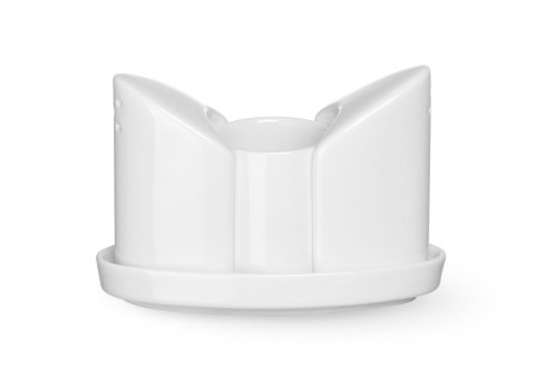 Przyprawnik porcelanowy 3-częściowy sól pieprz wykałaczki Hendi 786420