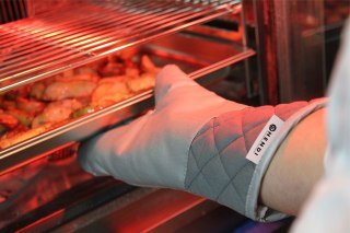 Rękawice kuchenne ochronne do gorących naczyń zestaw 2 sztuki Hendi 556627