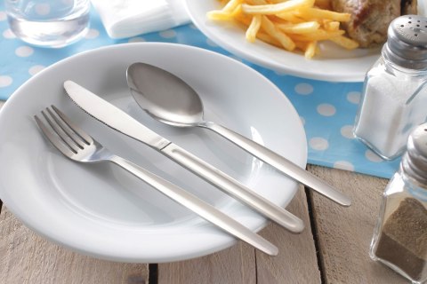 Stalowa łyżka stołowa do gastronomii Budget Line zestaw 12 sztuk Hendi 764039