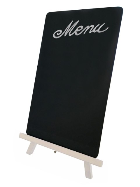 Tablica kredowa na sztaludze do menu restauracyjnego 22x36 cm Hendi 664070