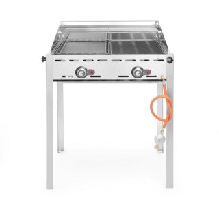 Grill gazowy Green Fire 2-palnikowy do profesjonalnej kuchni Hendi 149508