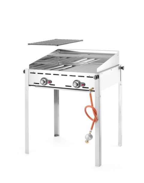 Grill gazowy Green Fire Profi Line 2-palnikowy gastronomiczny Hendi 149621