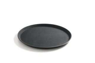 Okrągła taca do serwowania z tworzywa czarna ø41 cm Hendi 878149