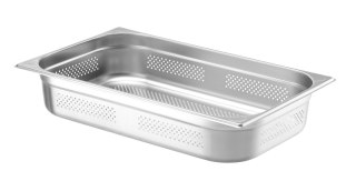 Pojemnik GN 1/1 h-100 mm perforowany ze stali nierdzewnej Hendi 807132