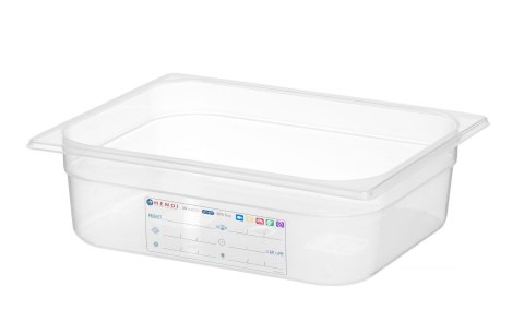 Pojemnik GN 1/2 h-100 mm polipropylenowy do przechowywania żywności Hendi 880173