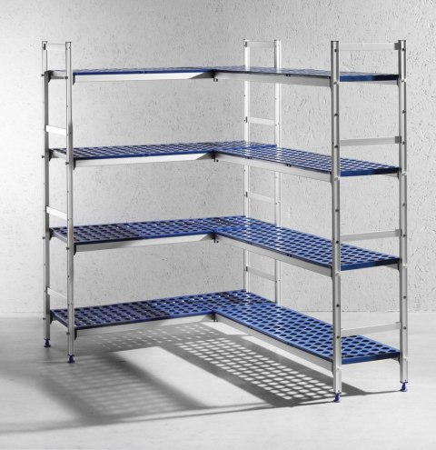 Regał magazynowy modułowy 4 półki wymiary 128x40,5x168,5 cm HENDI 812273