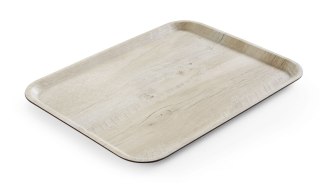 Taca kelnerska prostokątna laminat jasny dąb 330x430 mm Hendi 508862