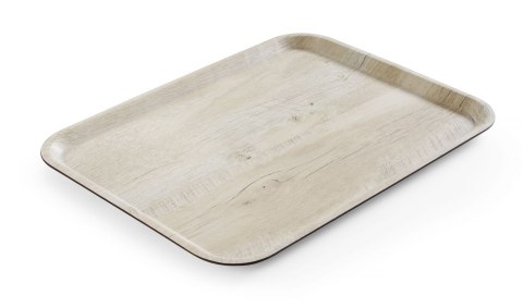 Taca kelnerska prostokątna laminat jasny dąb 330x430 mm Hendi 508862