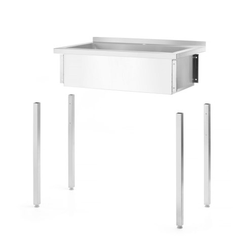 Basen gastronomiczny jednokomorowy stalowy 100x60x85 cm z atestem Hendi 811023