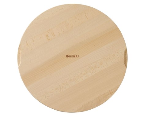 Drewniana okrągła deska do serwowania i podawania pizzy średnica 35 cm Hendi 505557