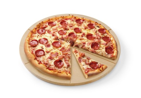 Drewniana okrągła deska do serwowania i podawania pizzy średnica 35 cm Hendi 505557