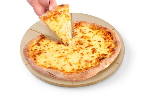 Drewniana okrągła deska do serwowania i podawania pizzy średnica 35 cm Hendi 505557